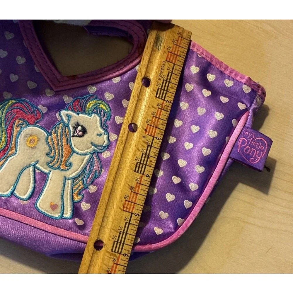 \ RARE Hasbro My Little Pony girl's Purple handbag  carrier bag purse VTG 2004
